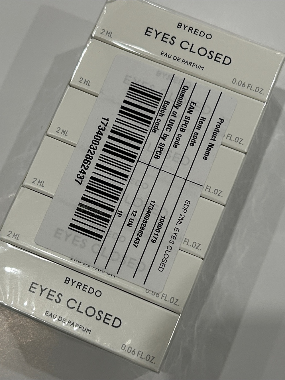 2mlx12 Byredo Eyes Closed Sample spray